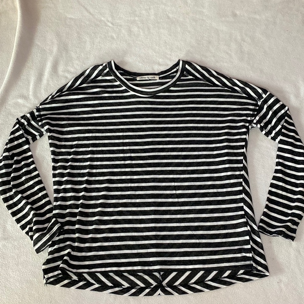 Olive and Oak striped casual top